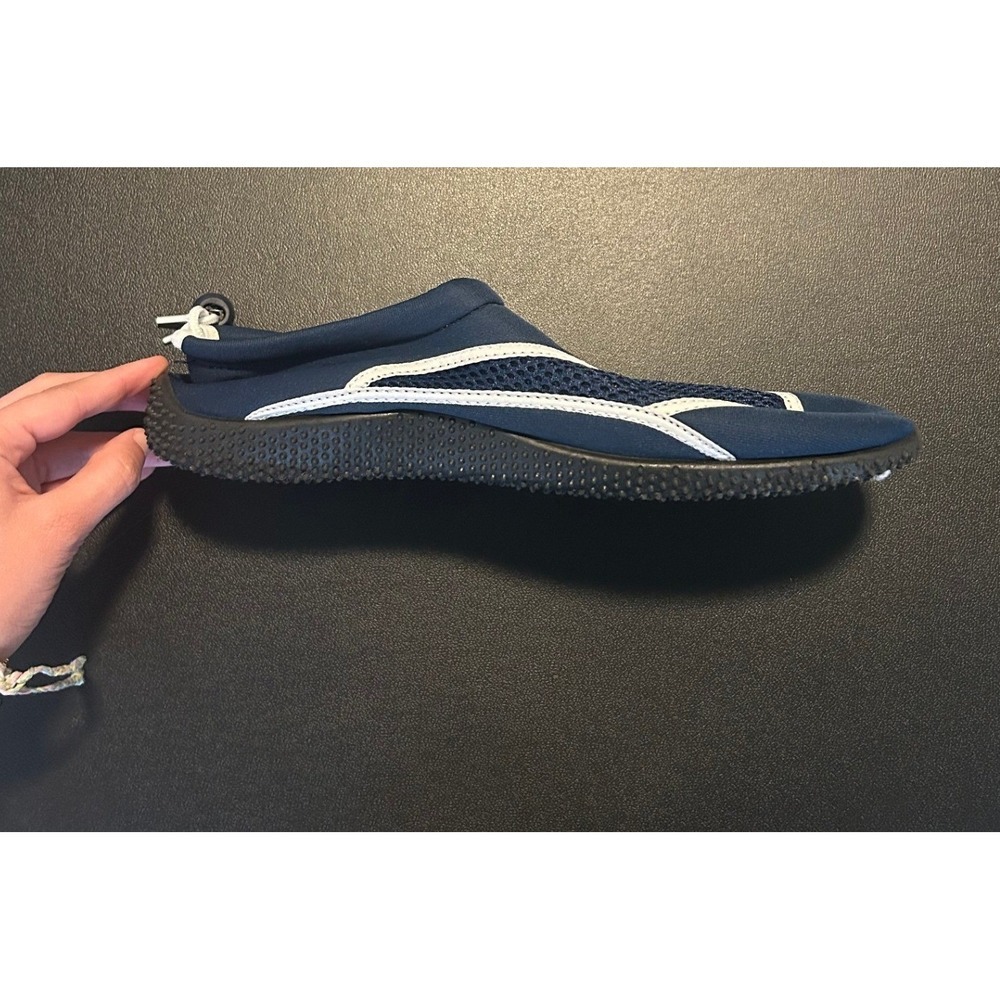Strand Navy Blue Mesh Water Shoes Mens Size 11 Slip On Beach Pool Aqua Socks - Picture 9 of 10
